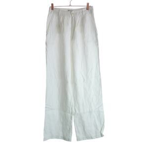 Reformation White Wide Leg Linen Pants 4